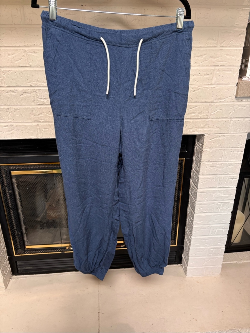 Women's Cozy Blue Drawstring Lounge Pants